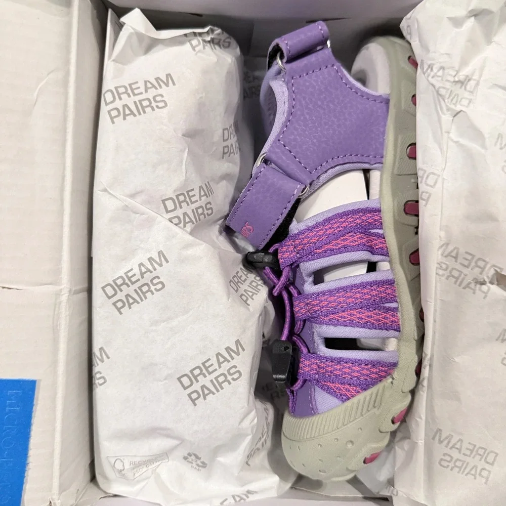 Dream Pairs Purple & Pink Kids Sport Sandals